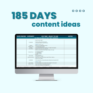 185 days content ideas